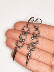 Pierced Chain Mail Earrings - Kettamin B