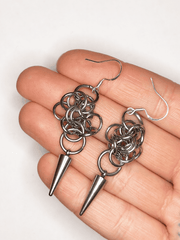 Sparkle Chain Mail Earrings - Kettamin B