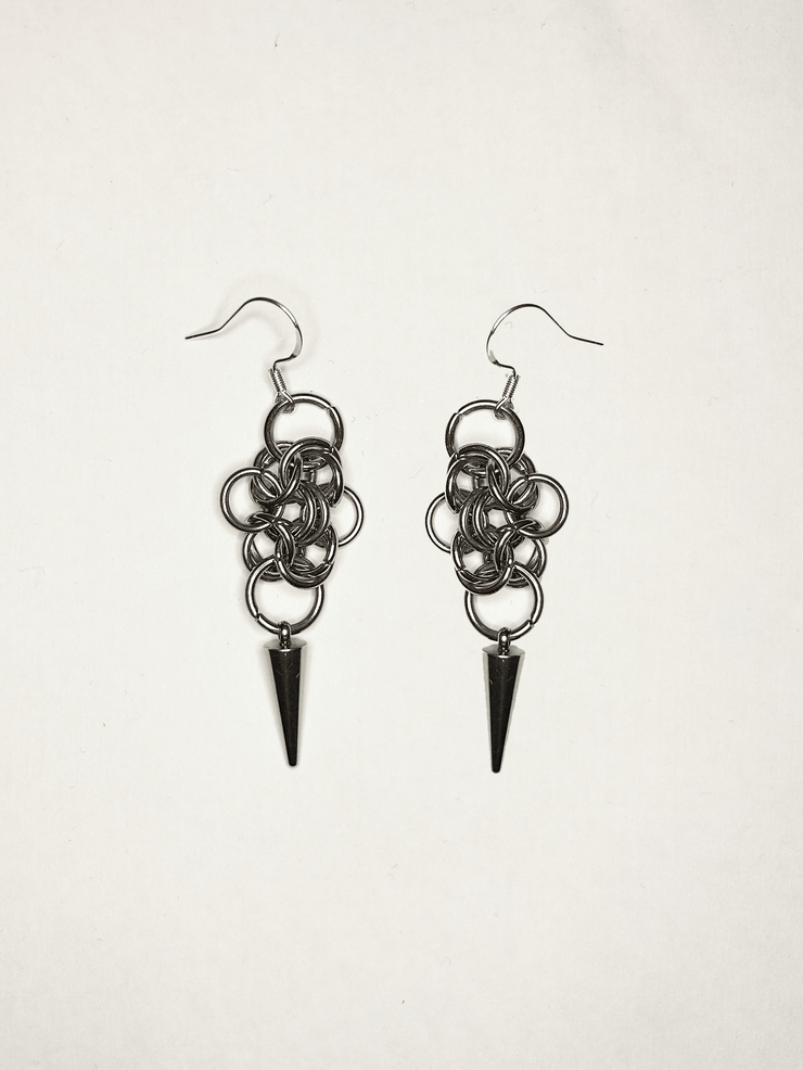 Sparkle Chain Mail Earrings - Kettamin B