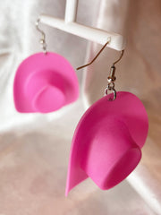 Cowboy Hat Earrings- Pink