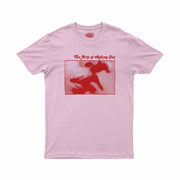 Pink oversized tshirt with a red feminist print.